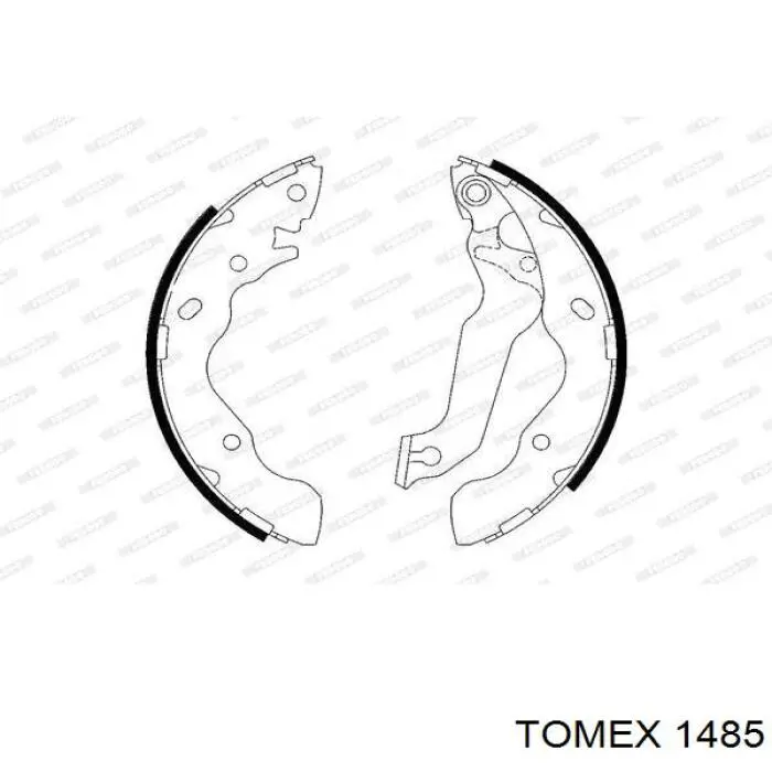 1485 Tomex колодки гальмові задні, дискові