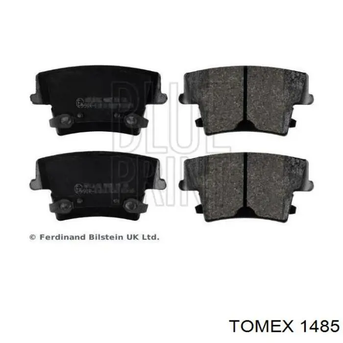 1485 Tomex Колодки гальмівні задні, дискові