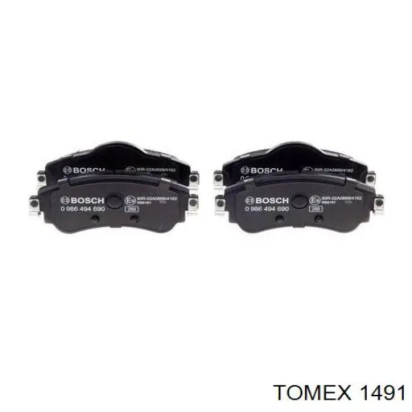 Передні тормозні колодки 1491 Tomex