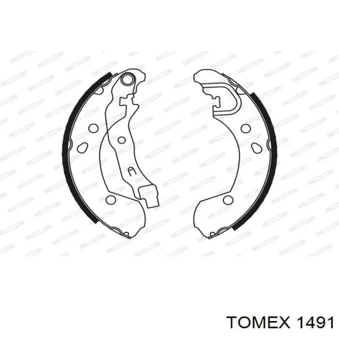 Купити 1491 Tomex Колодки гальмівні передні, дискові