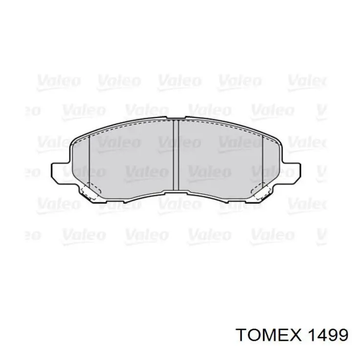 Передні тормозні колодки 1499 Tomex