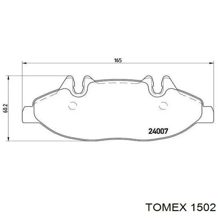 1502 Tomex Передні гальмівні колодки