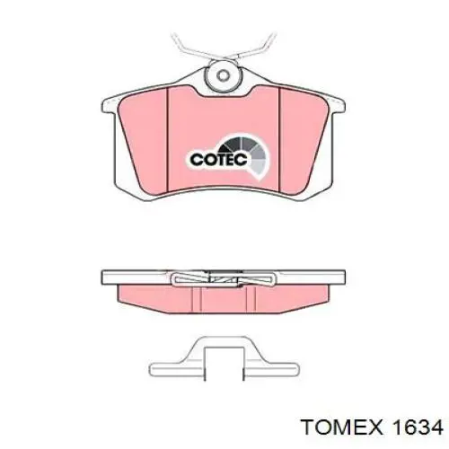 Купити 1634 Tomex Колодки гальмівні передні, дискові