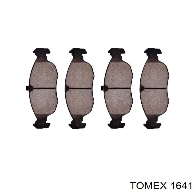 1641 Tomex колодки гальмівні передні, дискові