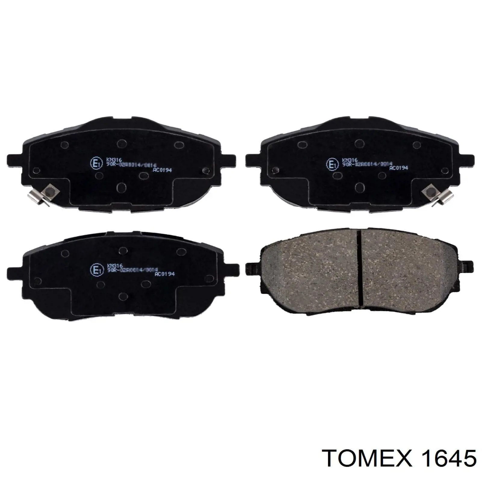 1645 Tomex колодки гальмівні передні, дискові