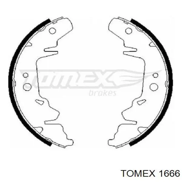 1666 Tomex колодки гальмівні передні, дискові