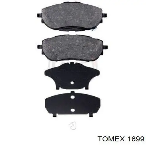 1699 Tomex колодки гальмівні передні, дискові
