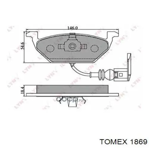 Купити 1869 Tomex Задні колодки