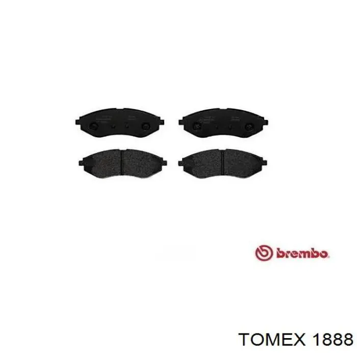 1888 Tomex Колодки гальмівні задні, дискові