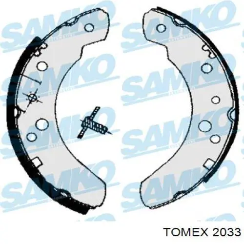 Колодки гальмові задні, барабанні 2033 Tomex