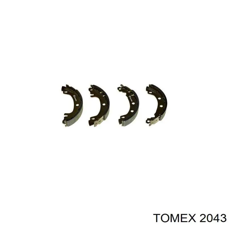 2043 Tomex колодки гальмові задні, барабанні