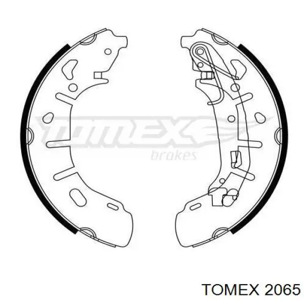 Колодки гальмові задні, барабанні 2065 Tomex