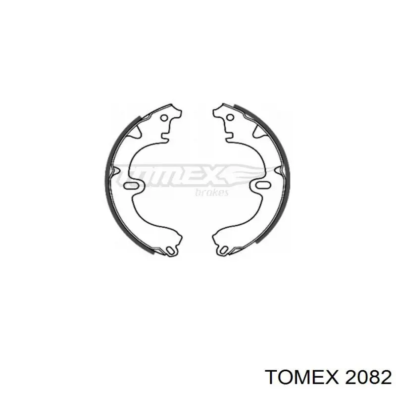 2082 Tomex колодки гальмові задні, барабанні