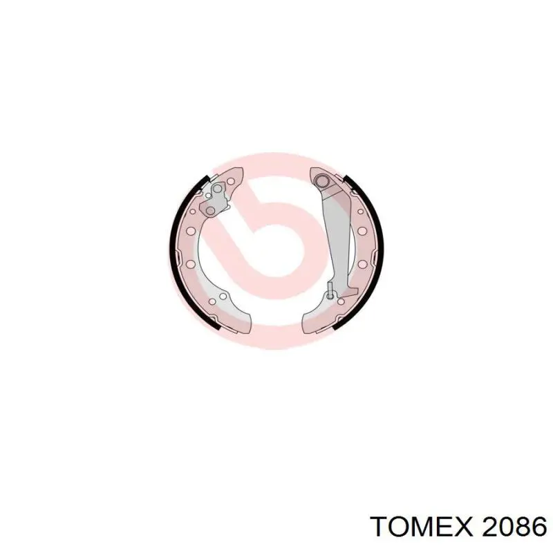 Колодки гальмові задні, барабанні 2086 Tomex
