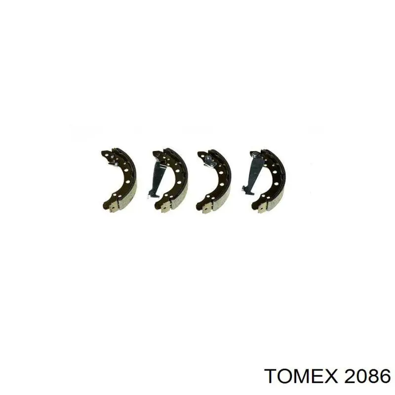 2086 Tomex Колодки гальмівні задні, барабанні