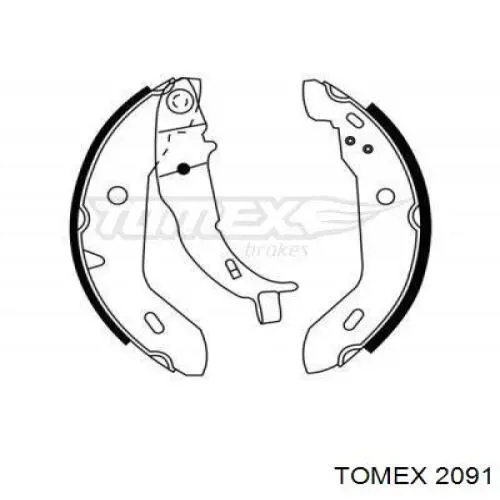 2091 Tomex Колодки гальмівні задні, барабанні