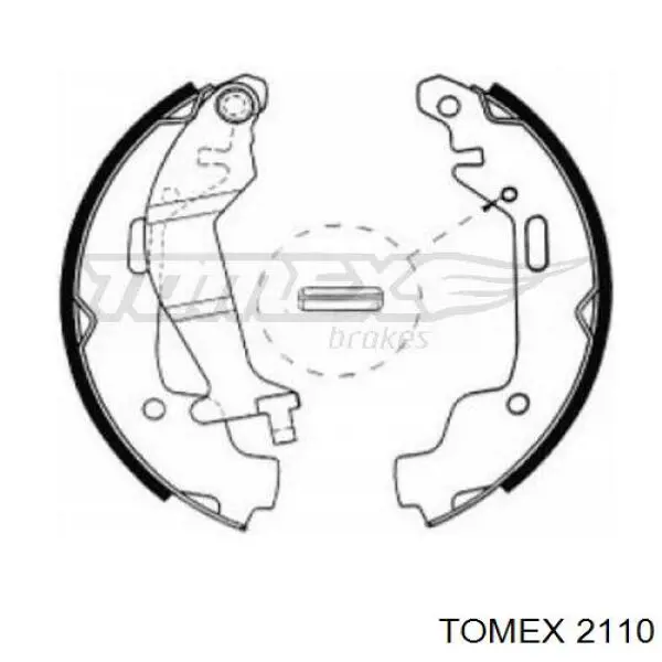 Колодки гальмові задні, барабанні 2110 Tomex