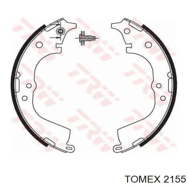 Колодки гальмові задні, барабанні 2155 Tomex