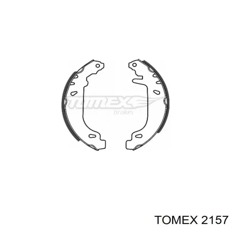 2157 Tomex колодки гальмові задні, барабанні