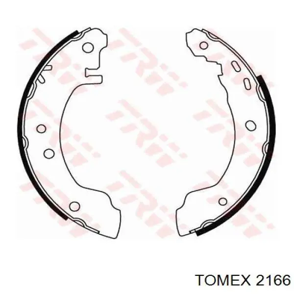 Колодки гальмові задні, барабанні 2166 Tomex