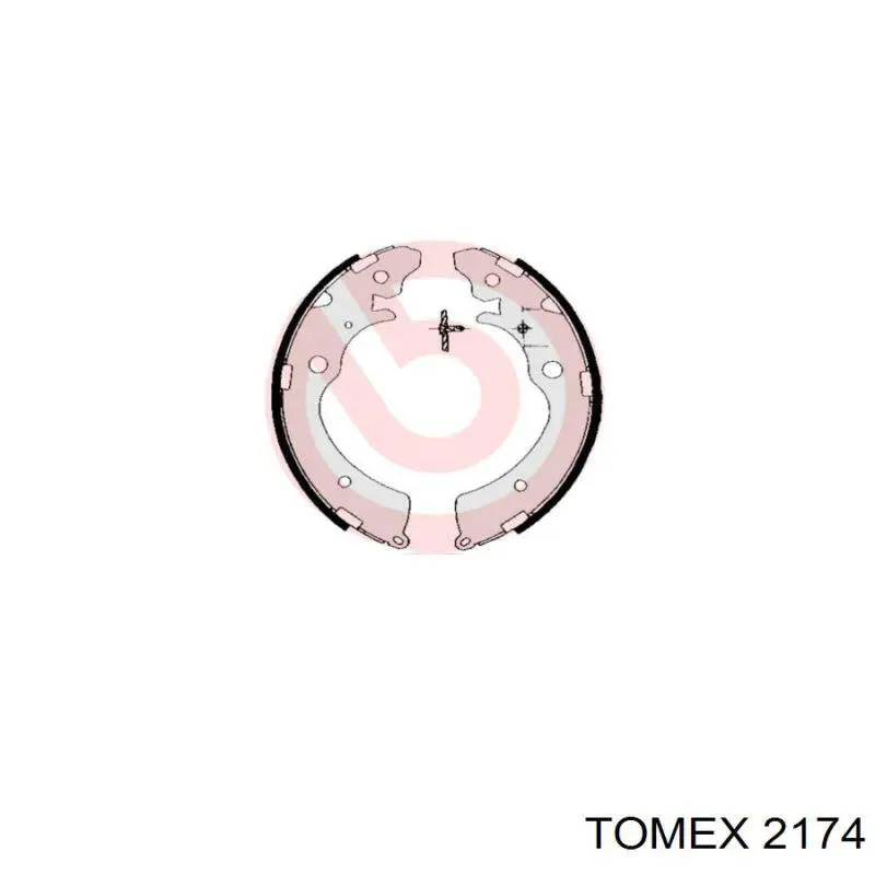 2174 Tomex колодки гальмові задні, барабанні