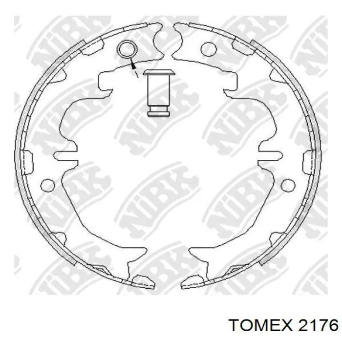 2176 Tomex Гальмівні колодки ручника