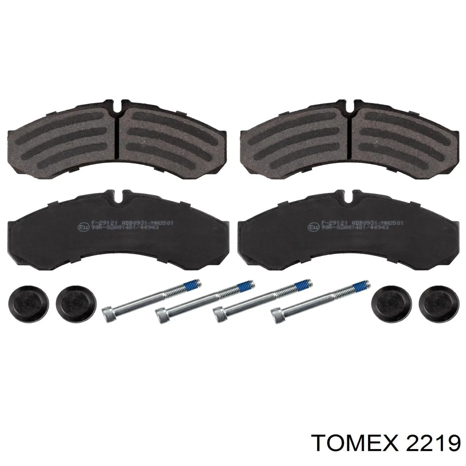 Колодки ручника/стоянкового гальма 2219 Tomex