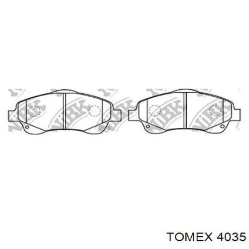 4035 Tomex Монтажний комплект задніх барабанних колодок