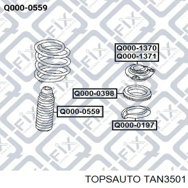 TAN3501 Topsauto Пильник стійки передньої