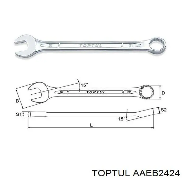  Toptul AAEB2424 ціна, від 8.71 USD