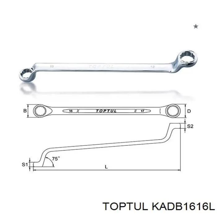  Toptul KADB1616L ціна, від 7.42 USD