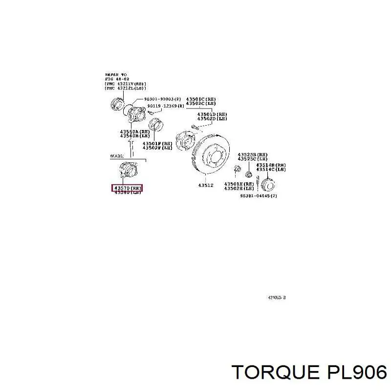 Підшипник ступиці PL906 Torque