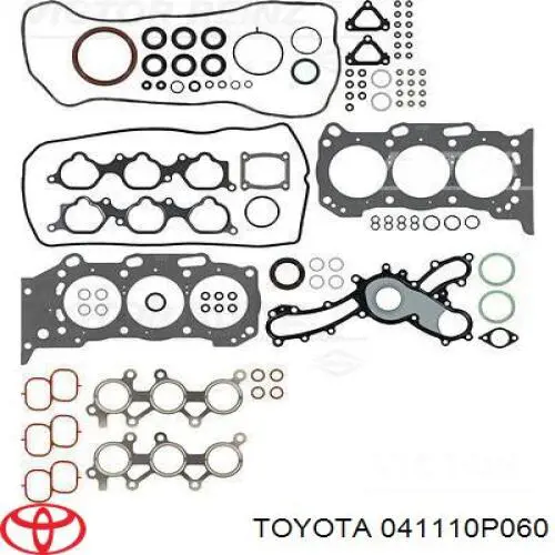 041110P060 Toyota комплект прокладок двигуна, повний