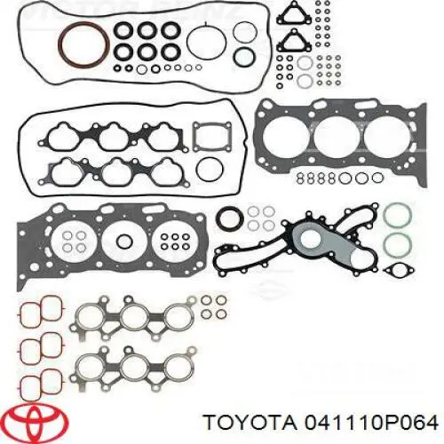 041110P064 Toyota комплект прокладок двигуна, повний