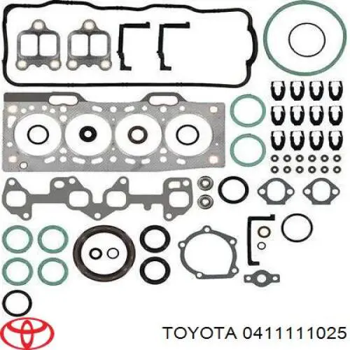 0411111025 Toyota комплект прокладок двигуна, повний
