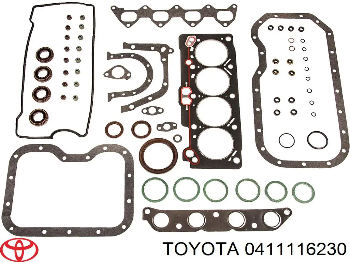 411116231 Toyota комплект прокладок двигуна, повний