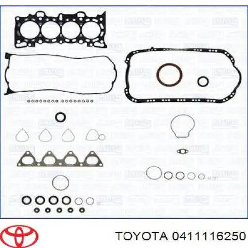 0411116250 Toyota комплект прокладок двигуна, повний