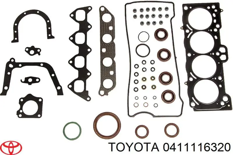 Комплект прокладок двигуна, повний Toyota 0411116320 ціна, від 177.40 USD