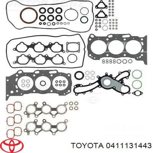 0411131443 Toyota комплект прокладок двигуна, повний