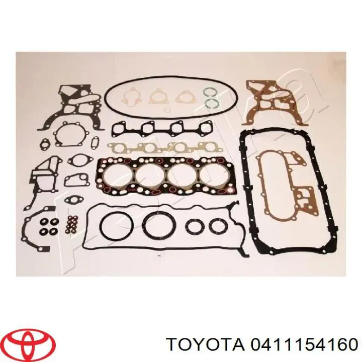 411154160 Toyota комплект прокладок двигуна, повний