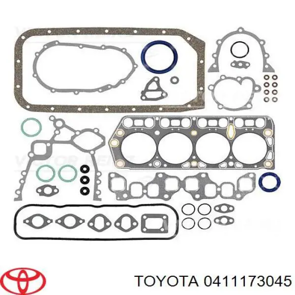 0411173044 Toyota комплект прокладок двигуна, повний