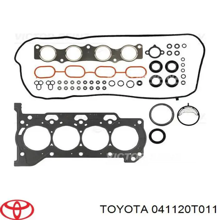 Комплект прокладок двигуна, верхній Toyota 041120T010 ціна, від 116.06 USD