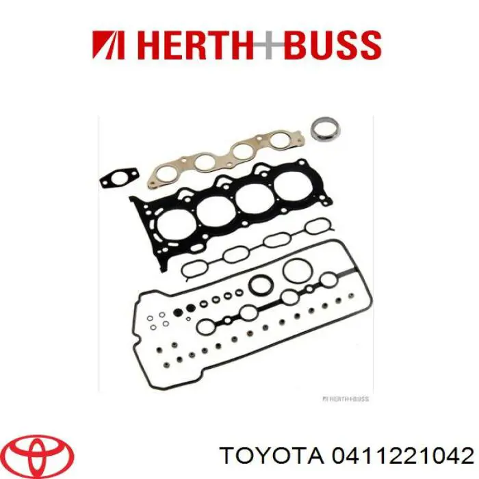 0411221042 Toyota Комплект прокладок двигуна, верхній