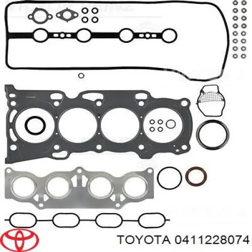 Комплект прокладок двигуна, верхній Toyota 0411228074 ціна, від 93.91 USD
