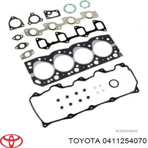 Комплект прокладок двигуна, верхній 0411254070 Toyota
