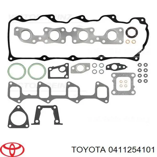 0411254101 Toyota Комплект прокладок двигуна, верхній