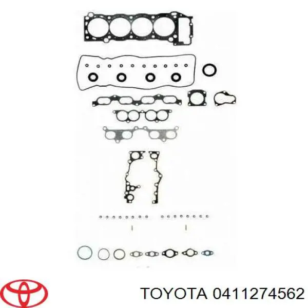 Комплект прокладок двигуна, верхній Toyota 0411274562 ціна, від 100.48 USD