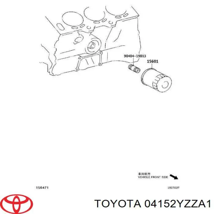 04152YZZA1 Toyota Фільтр масла