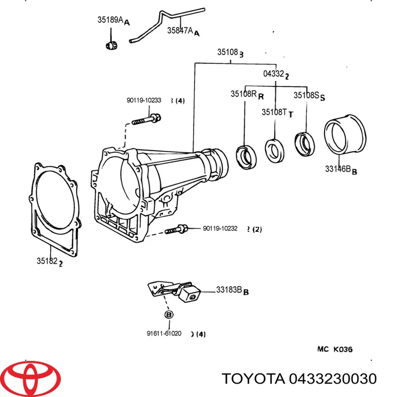 Купити 0433230030 Toyota 