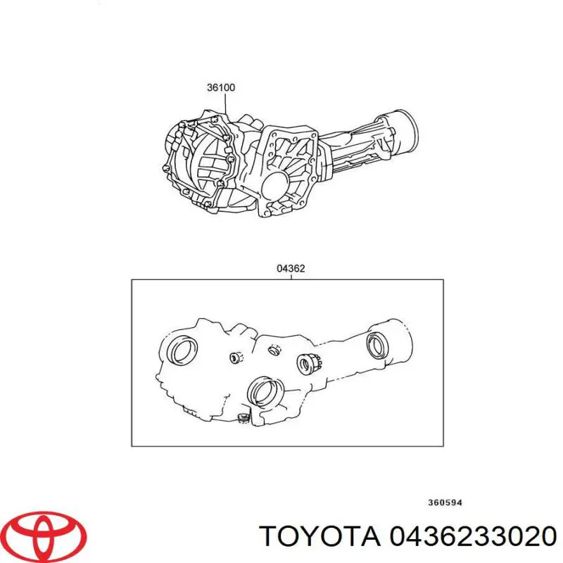 Ремкомплект роздавальної коробки Toyota 0436233020 ціна, від 64.69 USD